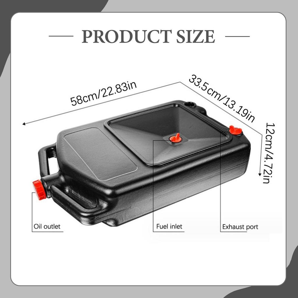 Oil Drain Pan with Handle Fluid Drain Pan Oil Change Oil Drain Container for Pouring Lawn Mowers Truck Transport Garage