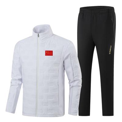 Autumn/Winter Quilted Parent-Child Sportswear: China Team Cotton Jacket & Athlete Training Suit, Cotton Coat, Coach & School Uniform Customization.