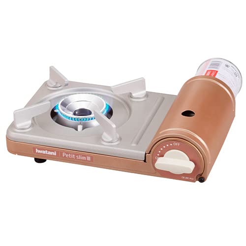 Iwatani Petit Slim 3 Cassette Stove, Metallic Coral, CB-JRC-PS3, Made In Japan