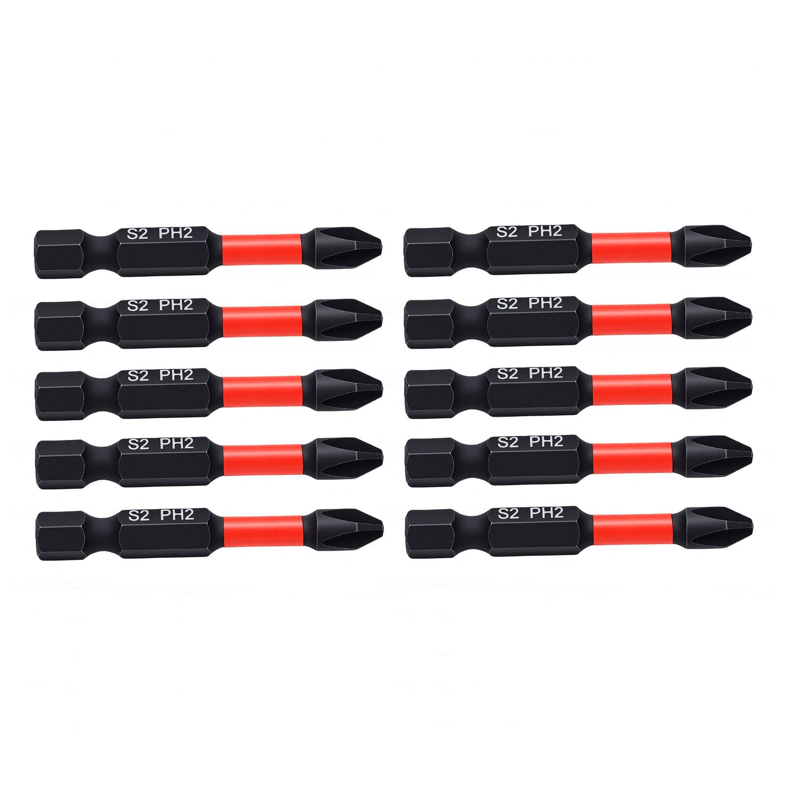 Set de biți pentru șurubelniță S2 Oțel Aliat PH Duritate Ridicată Tija Hexagonală Biți de Impact Fosfatat Rezistent la Rugină pentru Mașină de Găurit Electrică și Type 1