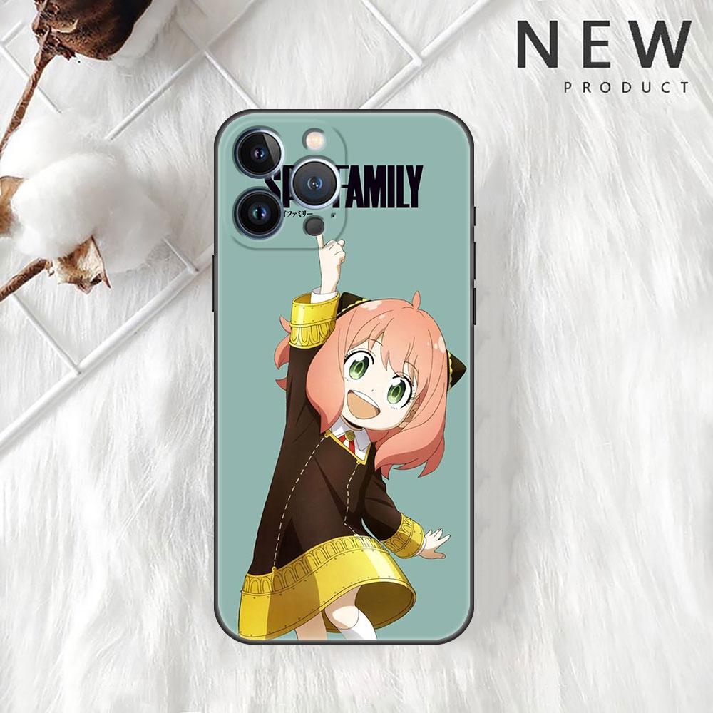 Husă Pentru Apple iPhone 11 13 12 14 Pro 7 Plus XR X XS Max 6 6S 13Pro SE 2022 Silicon Negru Telefon Funda SPY X FAMILY Anime