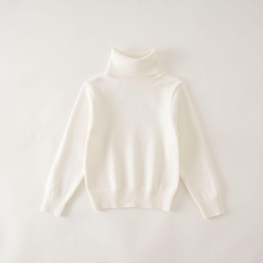 2025 Kinder Wollrollkragenpullover - Jungen Koreanischer Stil Einfarbiger Pullover Strickware