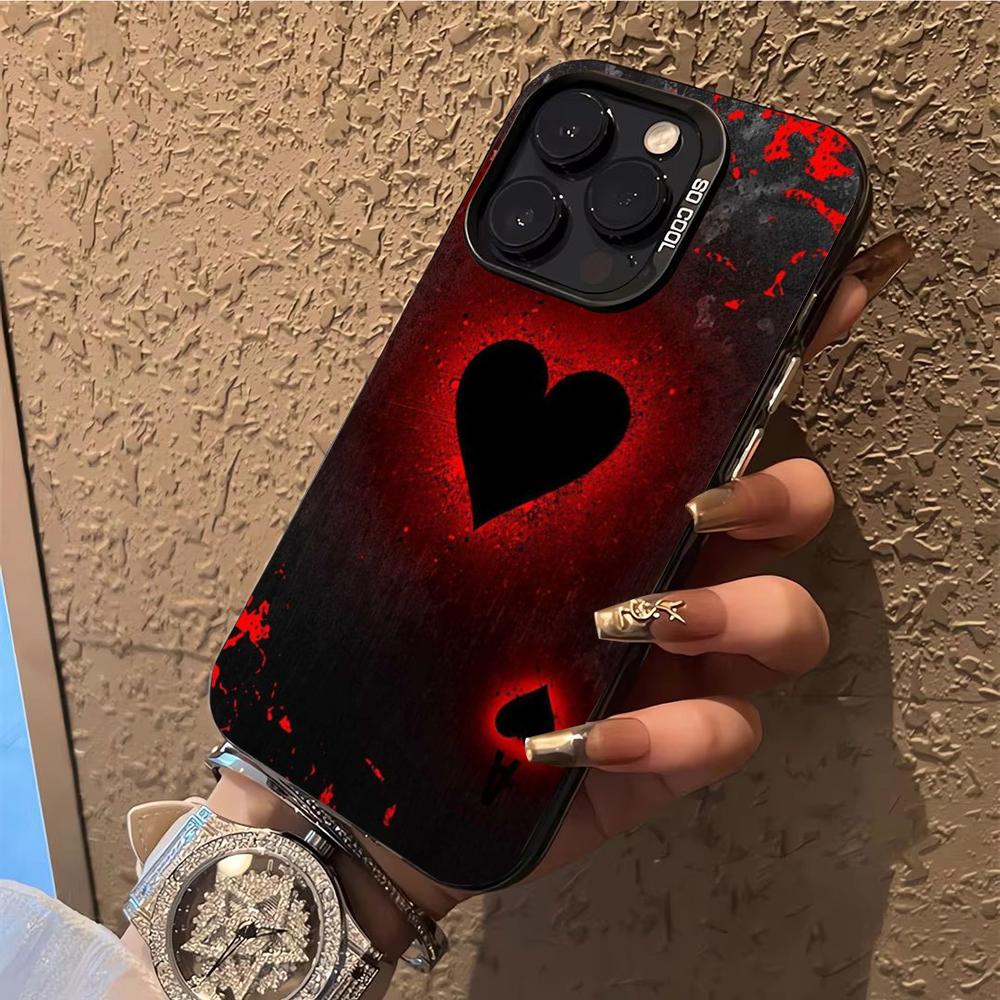 Ace of Spades Poker Phone Case Phone Case For iPhone 14 16 15 11 12 13 Pro Max Mini Plus Shockproof Cover