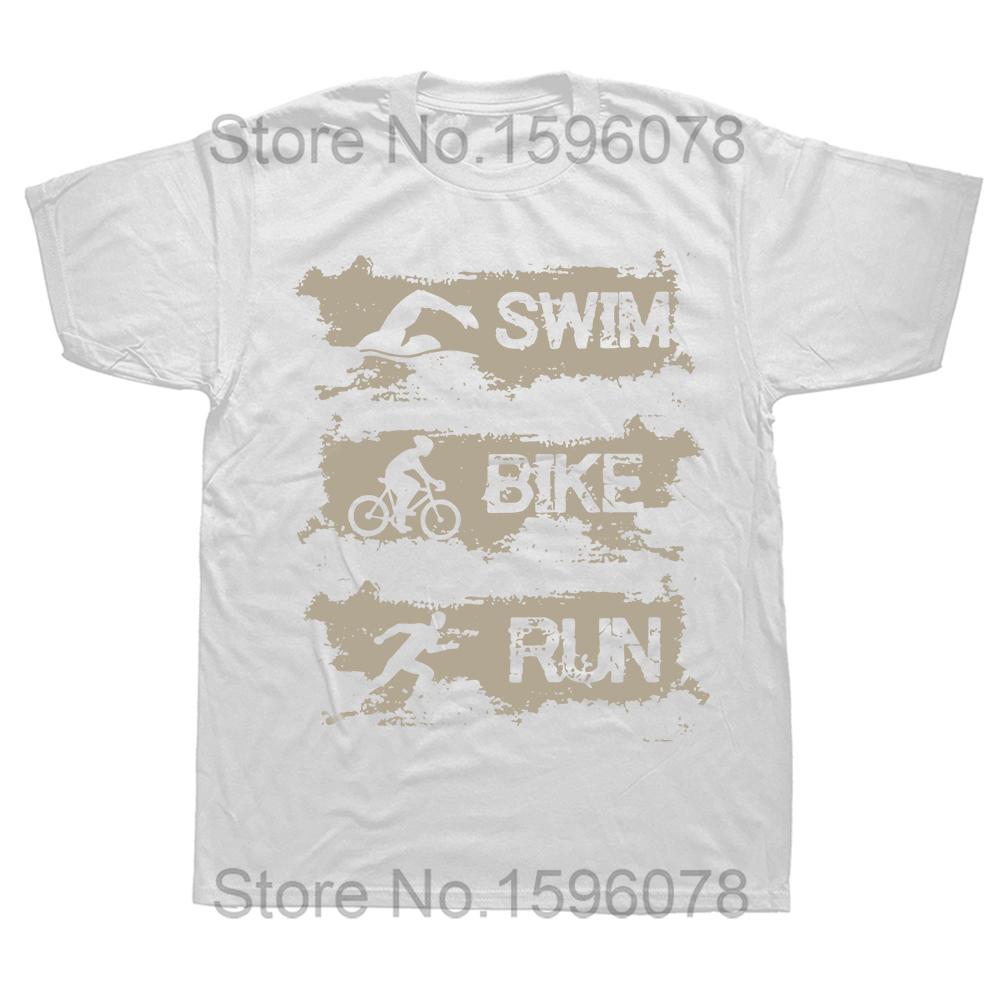 Novinka Triatlonový plavec Kolo Běh Trička Streetwear Krátký rukáv Narozeninové dárky Letní styl Tričko Pánské oblečení