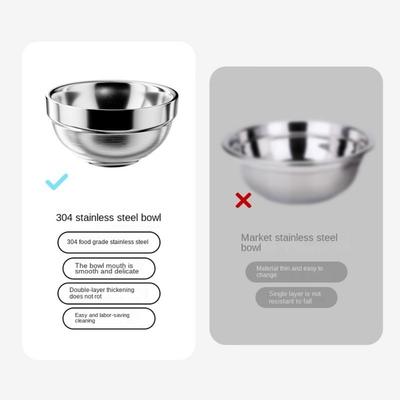 Pet Neck Protection Stainless Steel Cat Bowl High Foot with Stand Cat Water Bowl Drinking Bowl 16 Degree Tilting Fall-Resistant