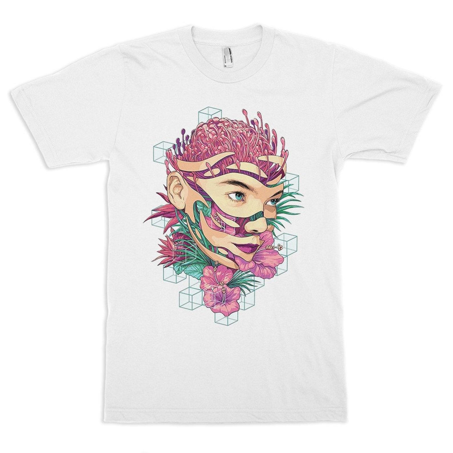 Bjork Flower Art T-Shirt, Men s Women s Sizes (met-080) 2XL
