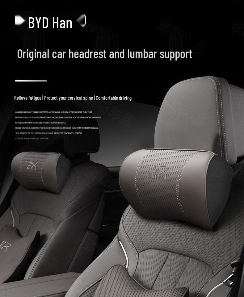 Luxury Sports Seats for BYD Han EV DMi with Memory Foam Neck Pillow & Backrest