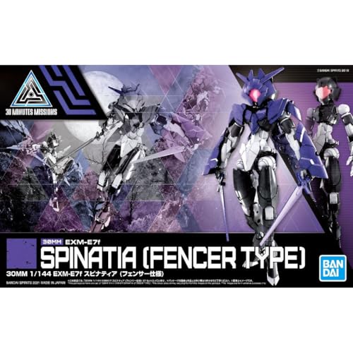 BANDAI SPIRITS 30MM 1/144 EXM-E7f Spinatia (Fencer Specification) 1/144 Scale Pre-Colored Plastic Model Kit
