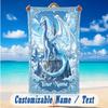 Dragon Phoenix Theme Beach Towel Personalized Custom Name & Text Soft Quick Dry Beach Towel for Swimming Travel