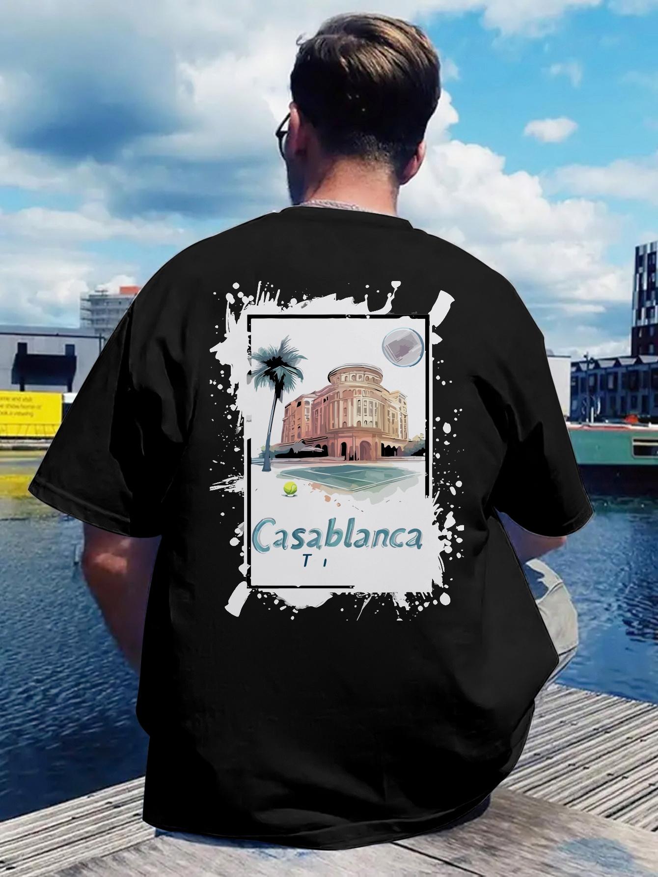 T-shirt - White Casual Summer Beach Vacation Shirt with Back Print XXXXL