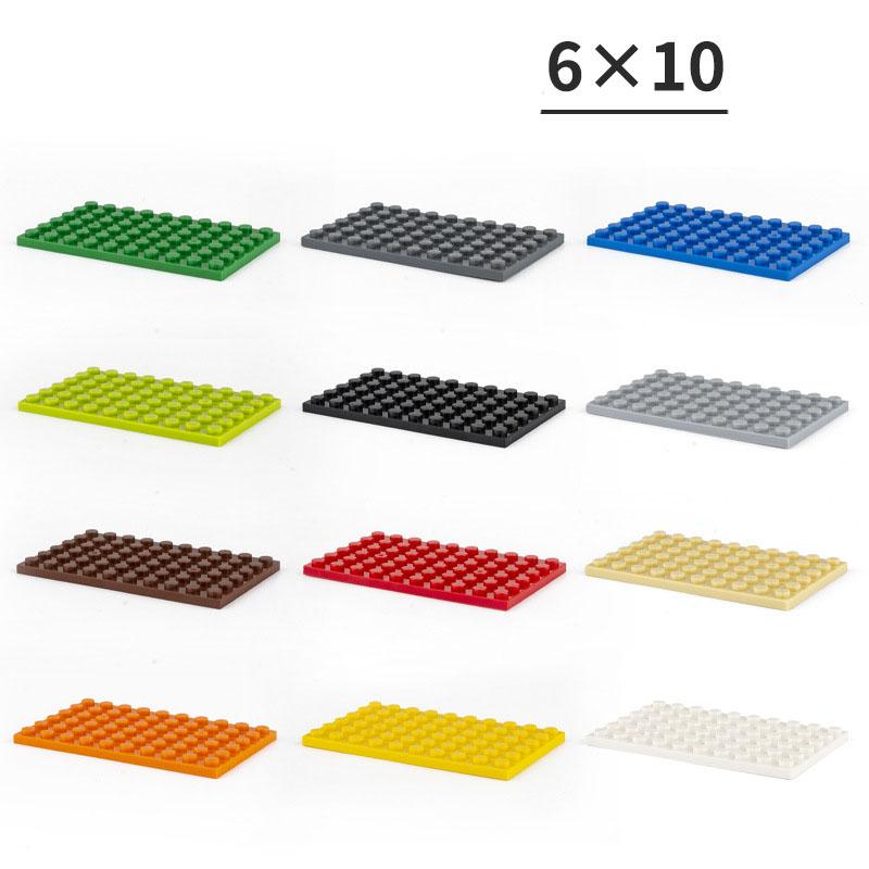 40pcs 6x10 Dots Building Blocks 12Color Educational Creative Size Compatible Brands Toys for Children Thin Figures Bricks 3033