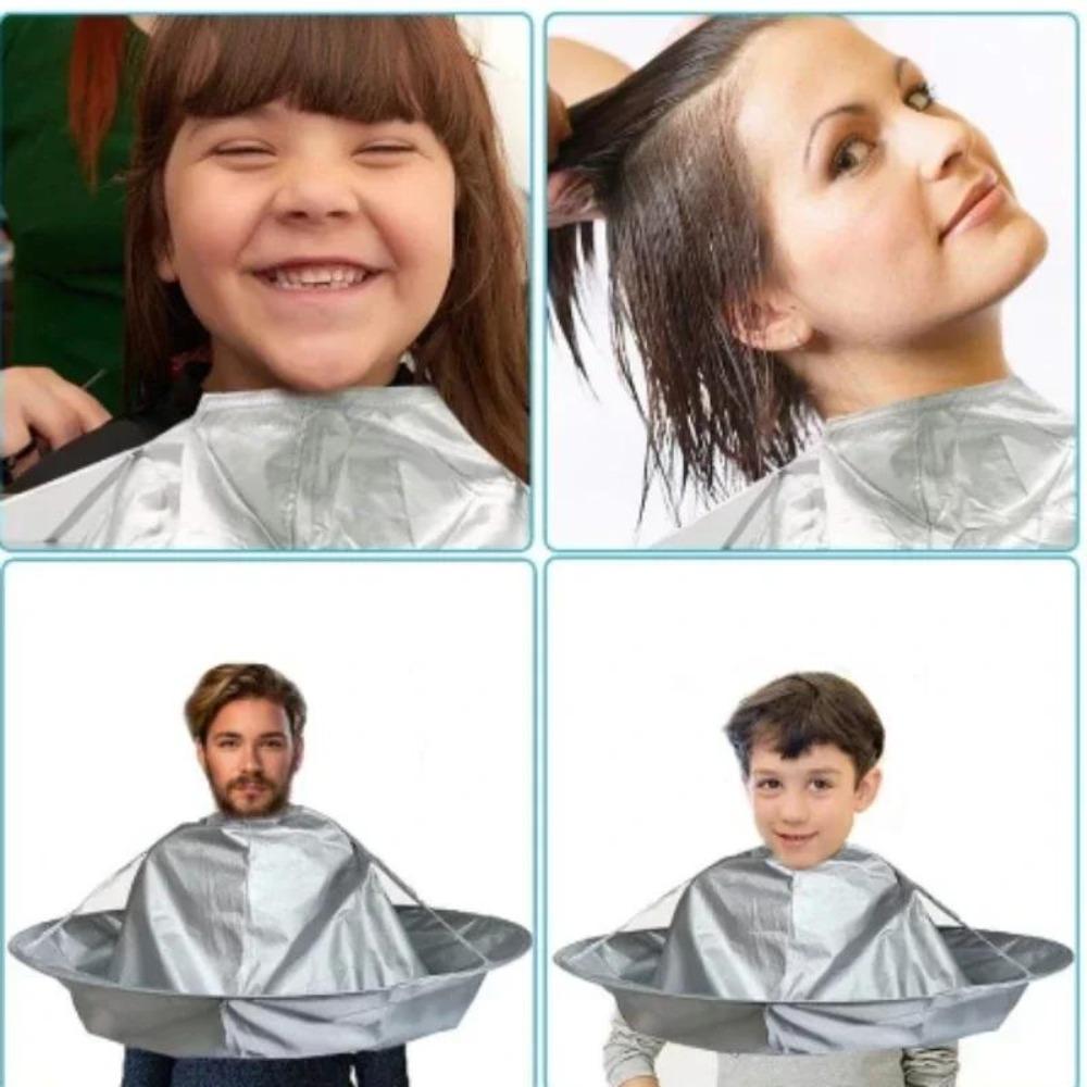 Hair Cutting Cape - Haircut Cape Umbrella Waterproof Hair Cloak Barber Cape Foldable Hairdressing Umbrella Cape Apron.