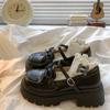 Love College Style with Skirt Cute Versatile Single Shoes New Spring and Autumn Thick Heel Thick Sole Height Increase Small Leather Shoes Women