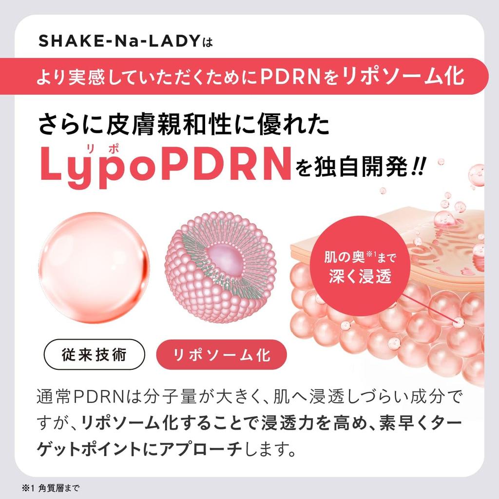 Cosmedon Salmon PDRN Shakena Lady 30mL Made In Japan Highly Concentrated Serum with Panthenol and DMAE 10,000ppm~30,000ppm VC, DNA-Na, Retinol, (2
