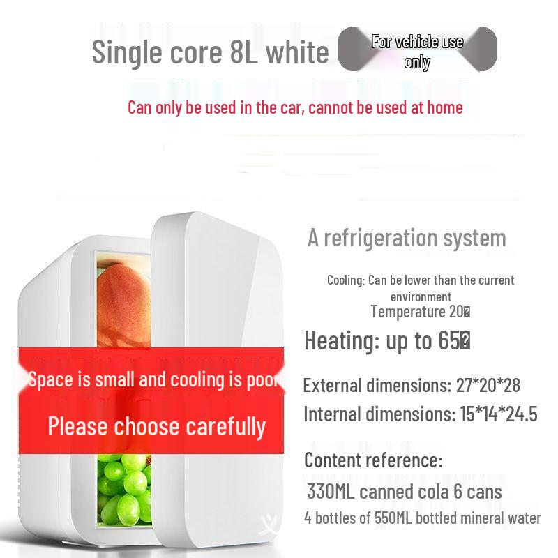 XIAXIN Přenosná mini lednička pro dvojí použití do auta a domů - Kompaktní chladnička na kolej s polovodičovým chlazením
