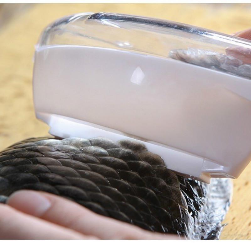 Practical 2PC New Plastic Fish Scales Graters Scraper Fish Cleaning Scraping Scales Device Suitable Home Kitchen Supplies Tools