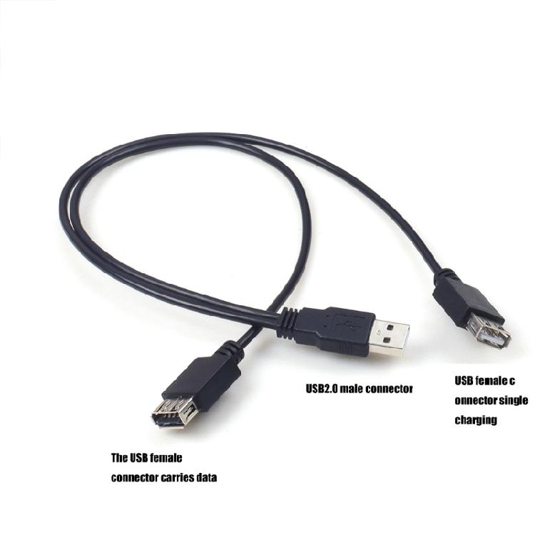 USB2.0 Active Hub Splitter Cable 40cm Double Port Adapter Cord  Flexible Designing For Multiple Device Access