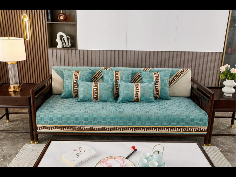 Husă de pernă pentru canapea din lemn masiv de chenille - anti-alunecare, pentru toate anotimpurile, stil chinezesc nou.