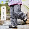 Dudu Home Girls' Wide Leg Cargo Pants - Spring Casual Outdoor Wear for Kids