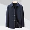 Middle-aged Buttoned Wool Jacket Men's Autumn Business Coat Top Middle-aged and Elderly Father's Jacket Leader Cadre Jacket