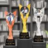 Customized Portrait Photo Color Printing Crystal Trophy Enterprise Excellent Employee Home Decor Award Honor Lettering Medal 1Pc