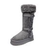 Long Snow Boots 2025 Winter New Flip Big Northeast Thick-soled Cotton Shoes Women's Non-slip Super Fire Warm Short Boots
