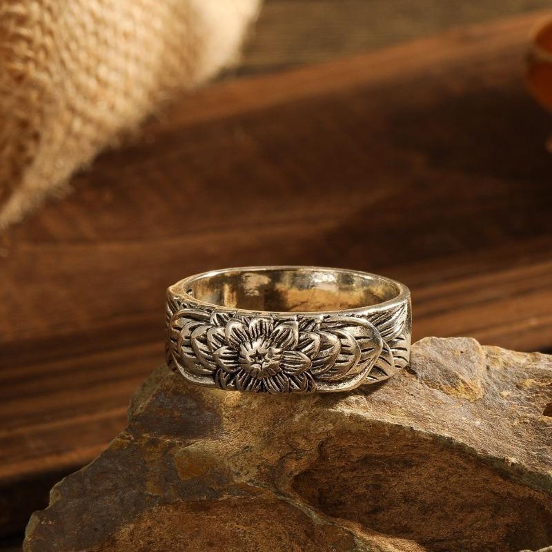 1Pc Stylish Retro Fashion Ring, Suitable for Daily Wear