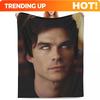 Customization Ian Somerhalder The Vampire Diaries Damon Blanket Fleece Winter Breathable Soft Throw Blanket For Bed Car Bedsprea
