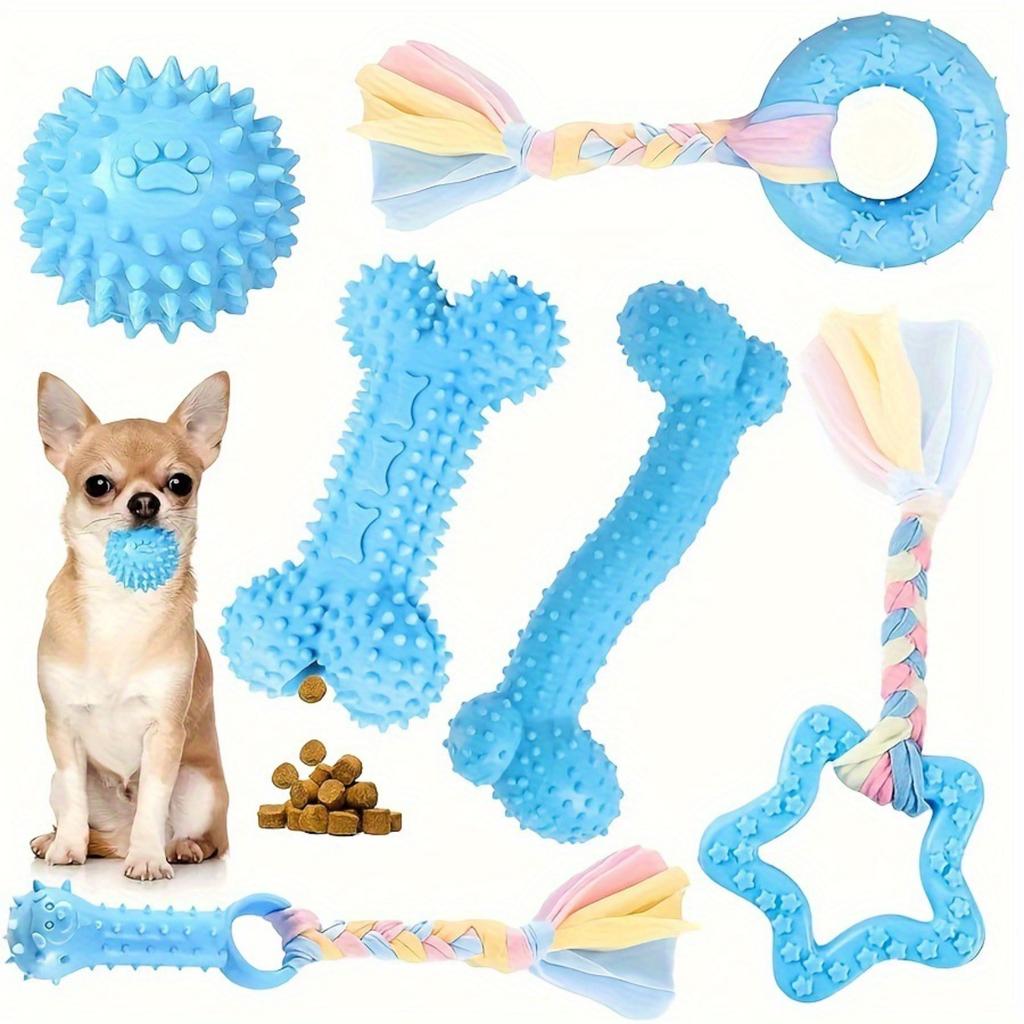 6-Piece Puppy Toy Set for Small Dogs - Teething Toys Variety Bundle for Fun and Play