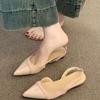 Flat-bottomed bag head sandals women's 2025 new summer beautiful French Mary Jane shoes with skirt pointed sandals