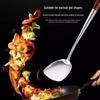 Handmade Stainless Steel Wok Spatula with Wooden Handle