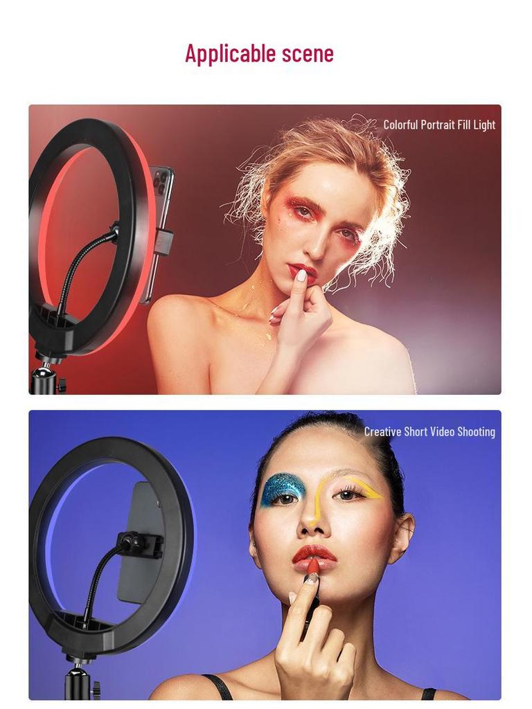 MJ26 RGB Ring Light – 10/8/18 Inch, Live Stream & Photography Indoor Video Lighting