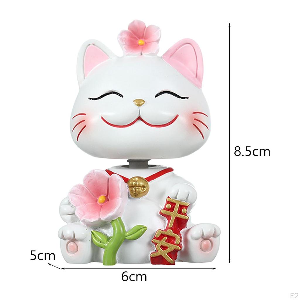 Figurina Gatto Fiore Scultura Decorazione Casa