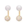 Fashion rhinestone pearl ear stud Earrings for Women  New Statement Pendientes Trendy Zircon Crystal Earring Jewelry Gift