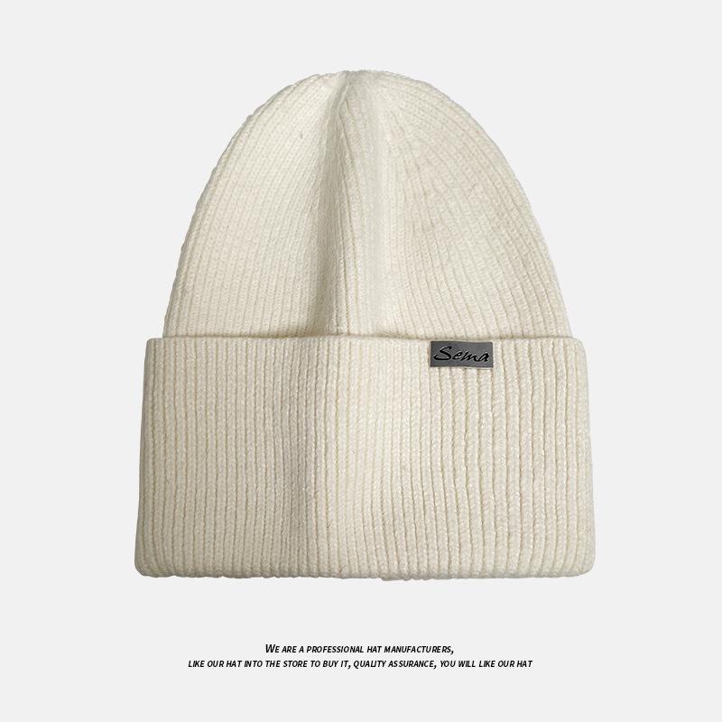 Rabbit Fur Hat for Women In Autumn and Winter Versatile Plush Knitted Woolen Hat Large Head Circumference Warm Ear Protection Head Covering Cold Hat