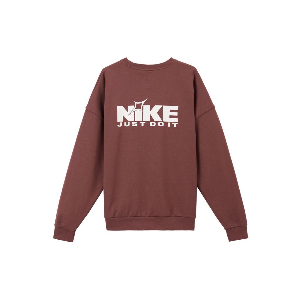 Nike Oversized Brand Logo Crewneck Comfortable Fashion Sweatshirt Men Sweatshirt Brown White HQ2962-231