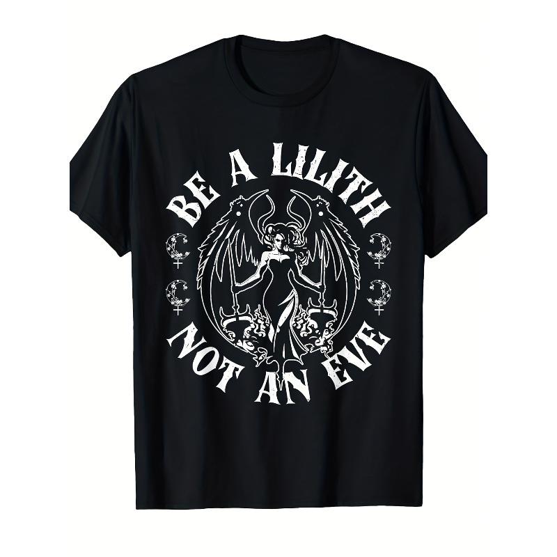 

European sizes Gothic Mythology Dark Graphic T-Shirt Breathable Crew Neck Shirt for Men Ideal wear for Summer Outings, Casual Wear 4XL чорний