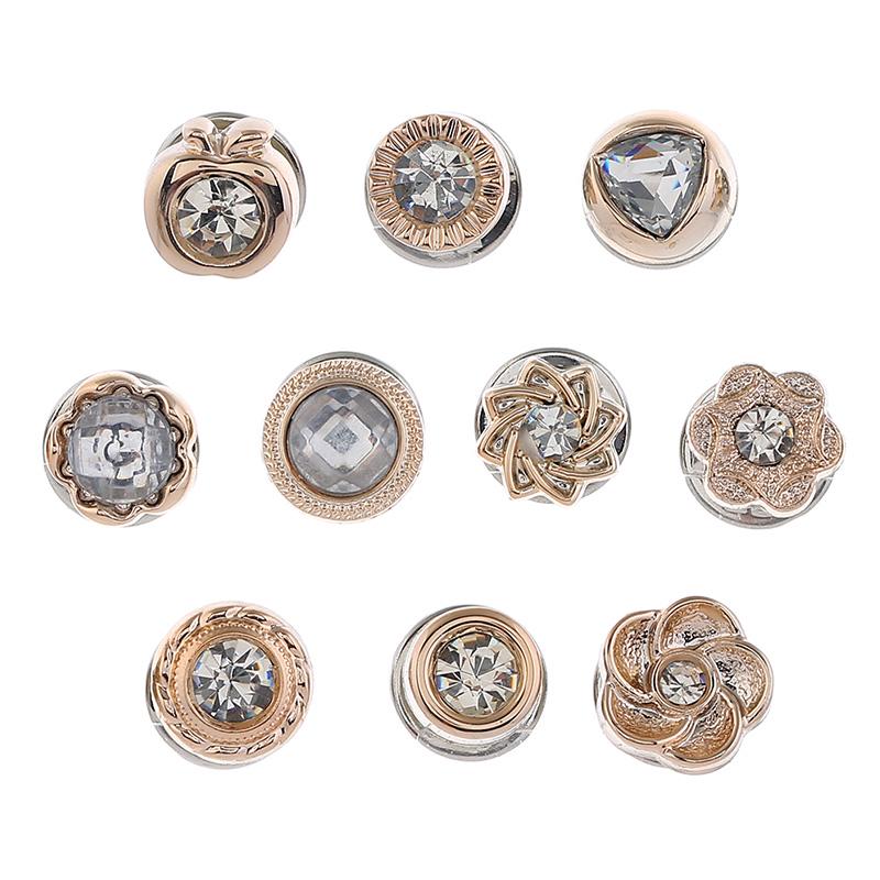 10Pcs Brooches Cardigan Corsage Collar Shawl  Button Brooch Pin Women Pins Gifts Jewelry