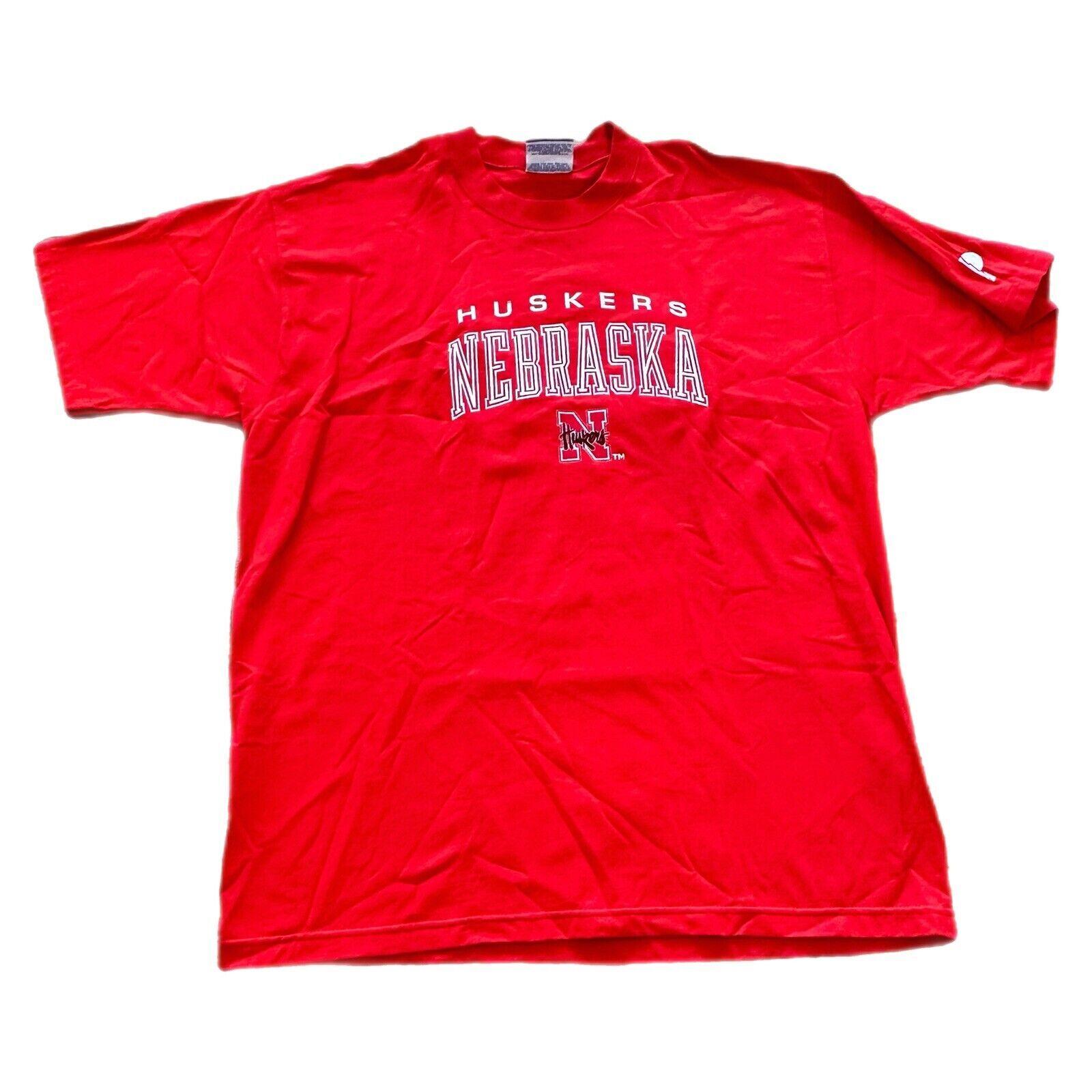 Vintage Nebraska Cornhuskers Shirt Men s XL Huskers Russell Athletic Red Cotton XXL