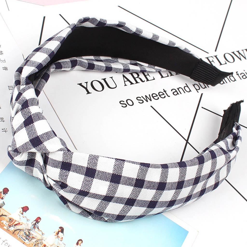 

Женская повязка на голову с галстуком-бабочкой, бархатная повязка на голову с широкими полями, повязка для волос One Size тёмно-синий