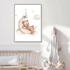 Cute Bear Canvas Painting Rainbow Moon Poster Cloudy Balloon Wall Art Nursery Posters Kids Room Decor Canvas Prints Picture