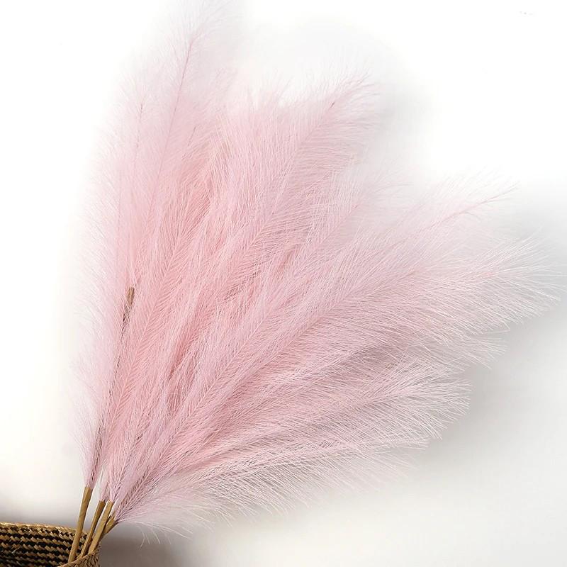 90/120CM 1Pcs Fluffy Pampas Grass Bouquet for Wedding Home Party Vase Decoration Boho Fake Plant Reed Flowers Arrangement