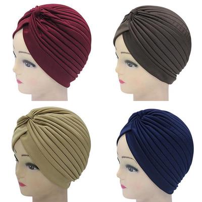 Mode Für Frauen Stirnband Geknotet Muslimische Mütze Turban Erwachsenen Bandanas Beliebter Kopfwickel Chemo Dehnbar Indische Kappe 1 Stück Hijab Hohe Qualität Heißer Verkauf