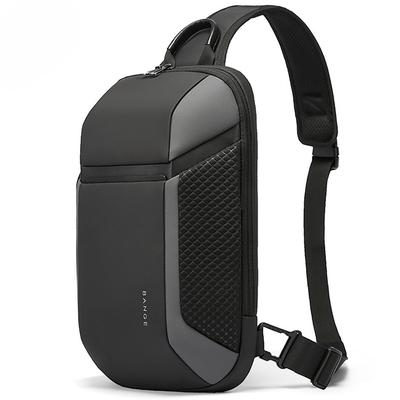 Bange Masculina Repelente à Água USB Oxford Crossbody Bag Anti-Roubo Sling de Ombro Multifuncional Viagem Mensageiro Peitoral Para Masculino
