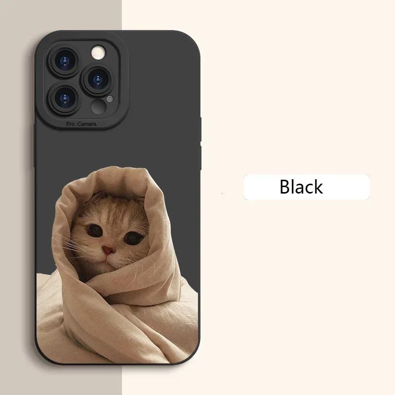 For iPhone 15 Pro Max Case Cartoon Fun Cat Pet Dog Phone Case For iPhone 16 14 13 12 11 13 Mini XS XR X 7 8 Plus Silicone Cover
