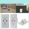 2 Pack Stylish 2 Outlet 2 Usb Port Wall Socket Charger Panel Set