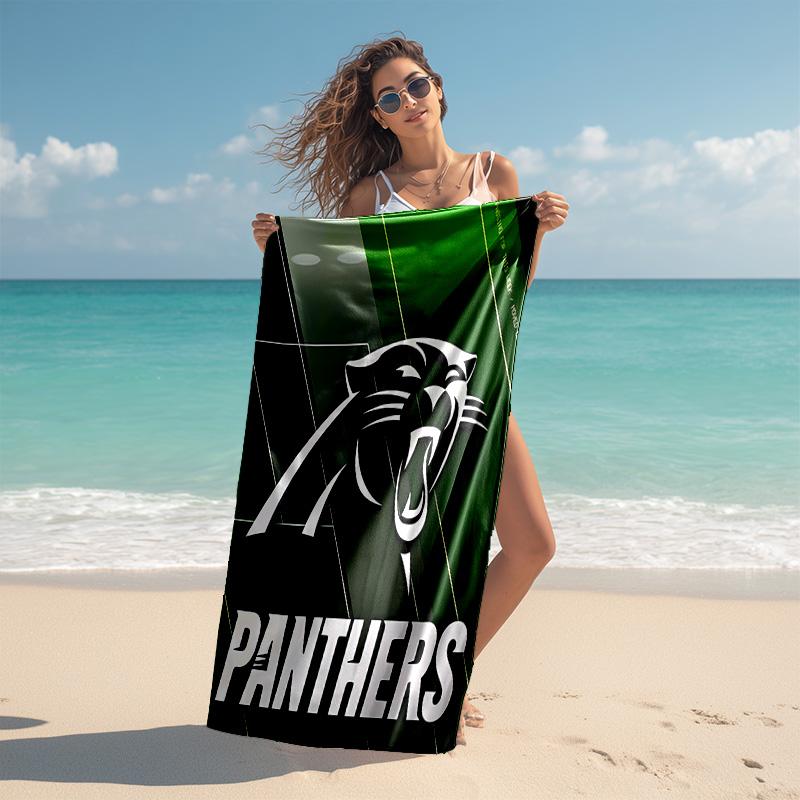 Proof Beach Towel with Carolina Panthers Pattern - Soft,absorbent,quick-drying,machine Washable - Perfect for Swimming,camping,bathing