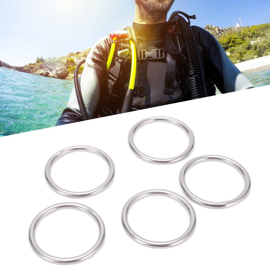 5Pcs 304 Stainless Steel Round O s Seamless Multi Purpose Welding Metal O s for Marine Boat Equipment s