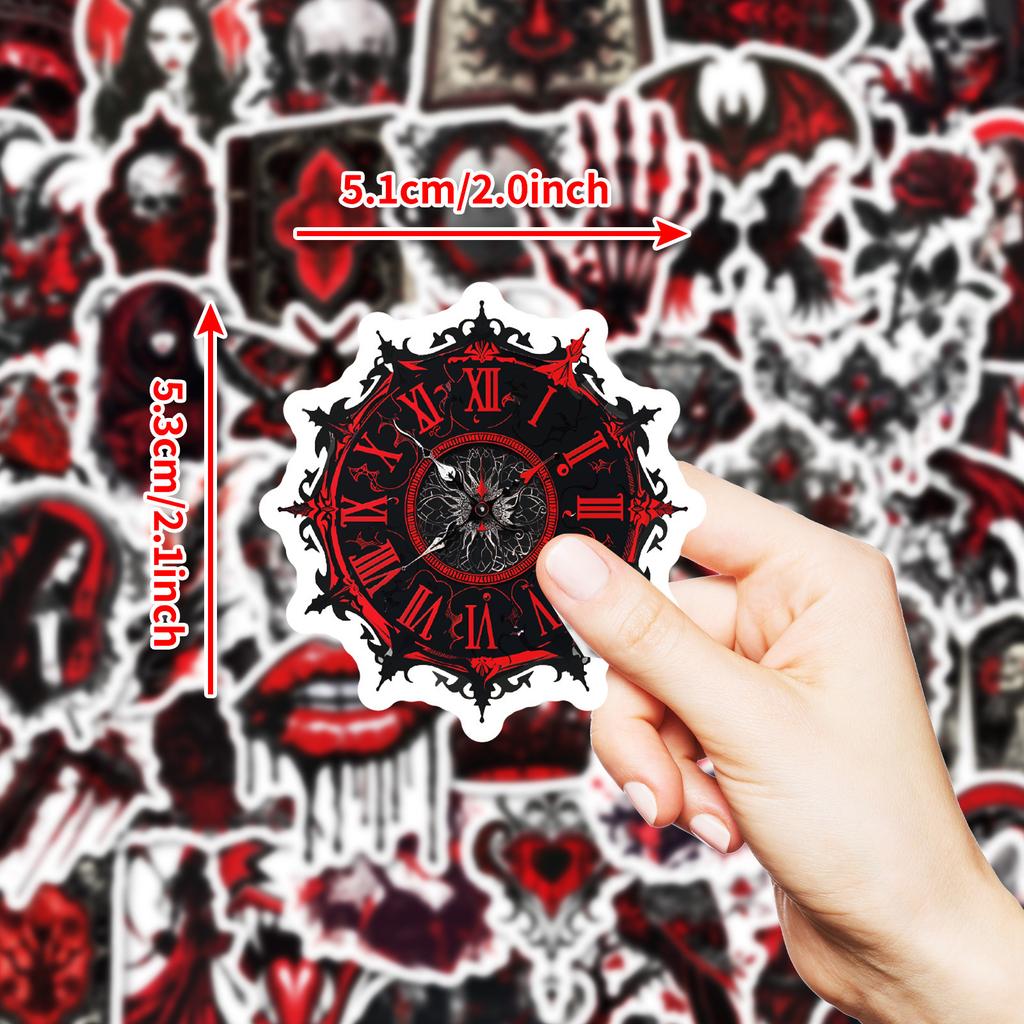 50 Devil Stickers Halloween Materials Punk Style Decoration Skateboard Horror Graffiti Stickers