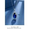 925 Sterling Silver Retro Fashion Blue Zircon Full Diamond Necklace Party Birthday Anniversary Wedding Gift